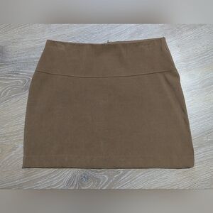Vintage M Collection Women's Suede Mini Skirt Y2K Taupe Dark Academia‎